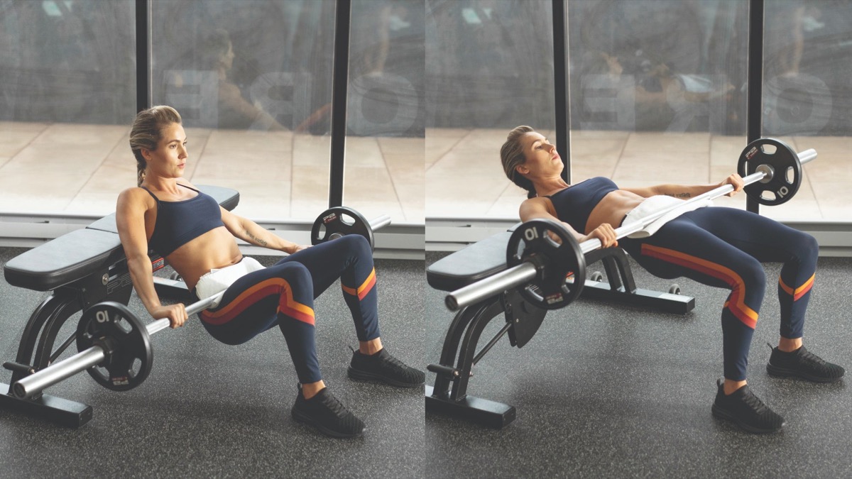 Persona haciendo un hip thrust
